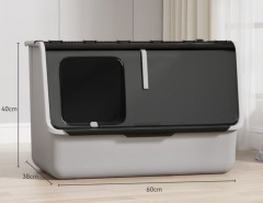 New Top-entry Cat Litter Box Tray Kitten Extra Large Fully Enclosed Anti-splash Mat Anti-smell Cats Litter Box Pet Products