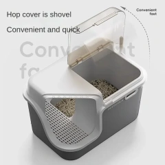 Litter Box Corridor Type Fully Enclosed Splash-Proof Deodorant Cat Litter Basin Corridor Oversized Cat Toilet Pet