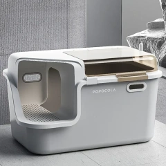 Litter Box Corridor Type Fully Enclosed Splash-Proof Deodorant Cat Litter Basin Corridor Oversized Cat Toilet Pet