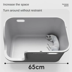 Litter Box Corridor Type Fully Enclosed Splash-Proof Deodorant Cat Litter Basin Corridor Oversized Cat Toilet Pet
