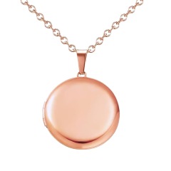 Custom Photo & Text Stainless Steel Locket Necklace Pendant 25mm Round Photo Locket Jewelry Gifts for Women Men 3 Colors