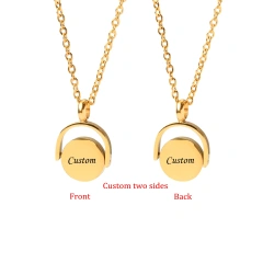 Steel Fun New Custom Laser Engraved Pet Photo Pendant Necklace For Women&Men Stainless Steel Jewelry Accessories Souvenir Gift