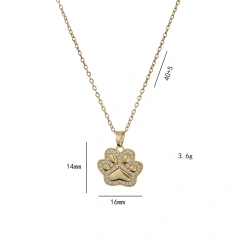 Sweet Cute Cat's-claw Pendant Necklaces for Women Girls Stainless Steel Trendy Romantic Jewelry Accessories Gifts