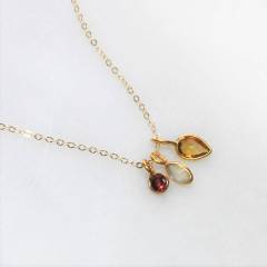 Fashionable and popular colorful 12 birthstone pendants DIY