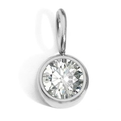 Waterproof 12 Month Crystal Birthstone 14K Gold Plated Stainless Steel 8MM Birthstone Bezel Pendant DIY Charm