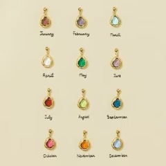Fashionable and popular colorful 12 birthstone pendants DIY