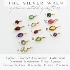 Fashionable and popular colorful 12 birthstone pendants DIY