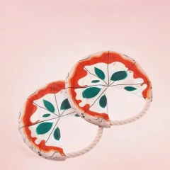 Dog Outdoor Training Frisbee Toy Rope Bite Resistant Pullable Hemp Rope Toy Retrieve Training Pet Toy