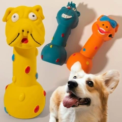 Dog Toy Dog Chew Toy Durable Dog Latex Chew Toys for Medium/large Breeds Bite-resistant Barbell Design Promotes Oral Health