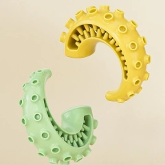 Wear Resistant Leaking Food Ball Bite Resistant Convenient Pet Molar Stick Soft Washable Pet Toy Relieve Boredom