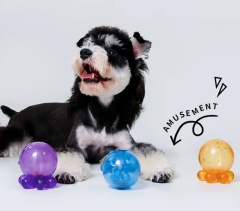 Eco Friendly TPR Safe and Non-Toxic Dog Treat Dispensing Toys Indestructible Slow Food Puzzle Dog Toy for Aggressive Chewers