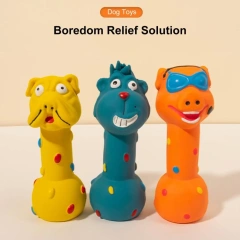Dog Toy Dog Chew Toy Durable Dog Latex Chew Toys for Medium/large Breeds Bite-resistant Barbell Design Promotes Oral Health