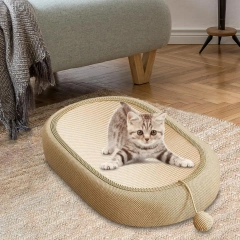 Cat Scratcher Bed with Play Ball Kitten Scratching Couch Sofa Protector Scratcher Furniture For Indoor Cats Kitty Pet Supplies