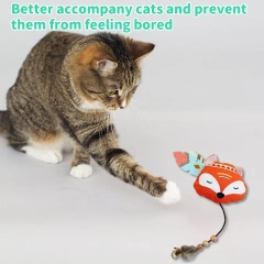 Cat Toy Interactive Teething Chew Toy Self-Entertainment Teaser Stick Cat Teeth Grinding Stick Plush interactive pet products