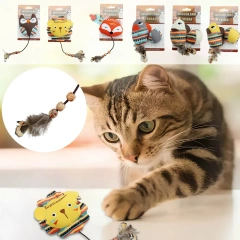 Cat Toy Interactive Teething Chew Toy Self-Entertainment Teaser Stick Cat Teeth Grinding Stick Plush interactive pet products