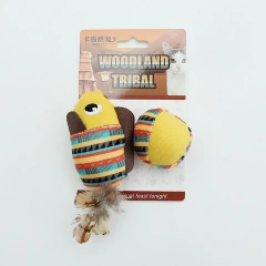 Cat Toy Interactive Teething Chew Toy Self-Entertainment Teaser Stick Cat Teeth Grinding Stick Plush interactive pet products