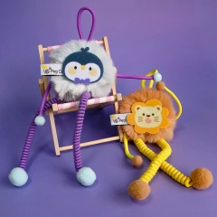 Long- Leg Monster Cat Mint Bell New Self-Hi Hanging Pet Toy with Stretch Elastic Interactive & Movement Toy for Cats