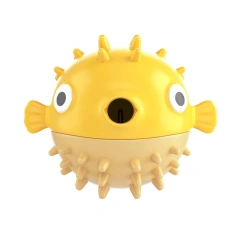 Bouncing fish dog toy leakage ball for relieving boredom, grinding teeth, bite resistance, sound ball, large and small dog pet s