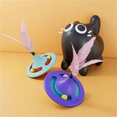 1 piece Random Color cat toy spinning top, cat turntable, amusing cats, relieving boredom, cat toys, interactive pet supplies