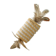 Cat Double Feather Hemp Rope Hose Tube Roller Within Sand Cat Toy chase Interactive Cat Toy