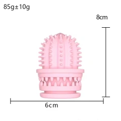 New Eco-Friendly Dog Chew Toy Durable Teeth Cleaning Cactus Shape Toothbrush Natural Rubber Food Grade Squeaky Christmas Gift