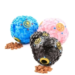 2 Color Squall Ball Pet Food Dropping Ball Pet Puzzle the Toy Dog Toy Sounding Toy Squeaky Ball round