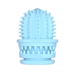 New Eco-Friendly Dog Chew Toy Durable Teeth Cleaning Cactus Shape Toothbrush Natural Rubber Food Grade Squeaky Christmas Gift