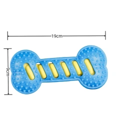 Pet Dog Chew Toy Teeth Cleaning Molar Stick Rubber Bone Toy Puppy Interactive Stick Dog Chewing Bite Toys