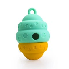 Silicone Pinecone Dog Toy Leak Proof Puzzle Design Bite Resistant Teeth Grinding Interactive Feeding Dog Toy New 2025