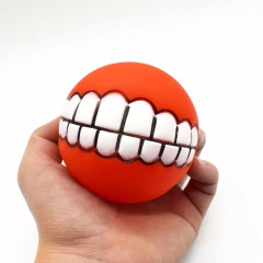 Pet Dog Ball Teeth Funny Trick Toy Silicone Toy for dogs Chew Squeaker Squeaky Dog Sound toys Pet puppy Toys interactive cat toy