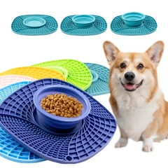 Pet Lick Silicone Mat for Dogs Pet Slow Food Plate Dog Bathing Distraction Silicone Dog Sucker Food Training Dog Feeder Supplies