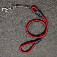 Reflective Dia. 1.8cm Length 60cm Nylon Dog Leash Super Strong Dog Collar For Medium Large Dogs with Spring Anti Pull Leash