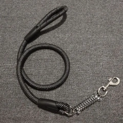 Reflective Dia. 1.8cm Length 60cm Nylon Dog Leash Super Strong Dog Collar For Medium Large Dogs with Spring Anti Pull Leash