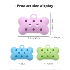 Silicone Biodegradable Dog Poop Bags Holder Leash Clip Dispenser Green Eco-Friendly Oxobiodegradable Waste Disposal Refills