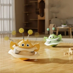 Self-amusement Cat Turntable Roller Balls Toys Detachable with Balls Cat Track Toys Bite Resistant Teasing Cat Stick