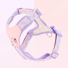 HP357--Printed ribbon Pet Dog Harness.