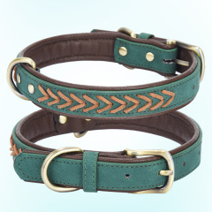 New Arrival Pet Collars Luxury Personalized Braided Designer Colorful Adjustable Leather Dog Collar Wholesale