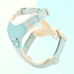 HP357--Printed ribbon Pet Dog Harness.
