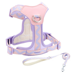 Printed ribbon Pet Dog Harness.