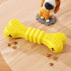 Interactive Dog Toy Pets Dog Snack Dispenser Interactive Dog Toy Dog Treat Dispensing Yummy Bone Feeder Toy Dog Chew Toy