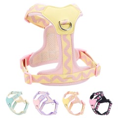 Printed ribbon Pet Dog Harness.