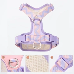 HP357--Printed ribbon Pet Dog Harness.