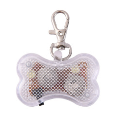 Bone-shaped Luminous Pendant Pet Collar Glowing Pendant Pet Accessories Dog Puppy Walking Warning Light with Hanging Hook Dog