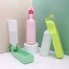 Portable Pet Water Bottle Foldable Spout Leak-Proof Design Outdoor Travel Dog/Cat Drinking Cup Feeder