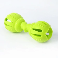 Hot New Leak Food Toy Dog Bite Resistant Leak Food Dumbbell Training Teeth Grinding Small And Medium Sized Dog Soothing Pet Toy