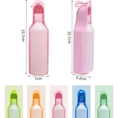 Portable Pet Water Bottle Foldable Spout Leak-Proof Design Outdoor Travel Dog/Cat Drinking Cup Feeder