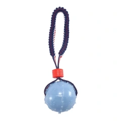 Dog Chew Ball Toy for Aggressive Chewers Embossed Texture Interactive Fetch Bouncy Ball Toy for Large Medium Small Dogs