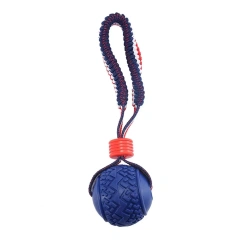 Dog Chew Ball Toy for Aggressive Chewers Embossed Texture Interactive Fetch Bouncy Ball Toy for Large Medium Small Dogs