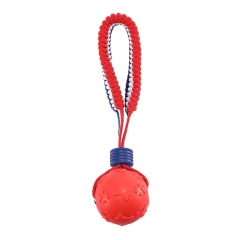 Dog Chew Ball Toy for Aggressive Chewers Embossed Texture Interactive Fetch Bouncy Ball Toy for Large Medium Small Dogs