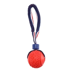 Dog Chew Ball Toy for Aggressive Chewers Embossed Texture Interactive Fetch Bouncy Ball Toy for Large Medium Small Dogs